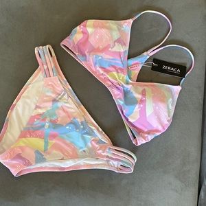 NWT Pastel bikini set, Medium.